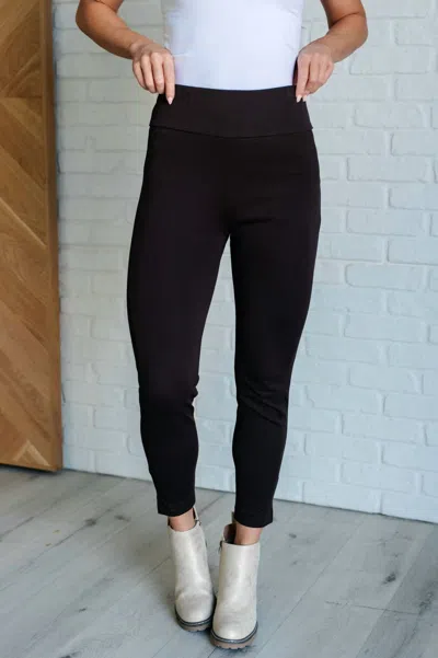 Dear Scarlett Magic Ankle Crop Skinny Pants In Brown