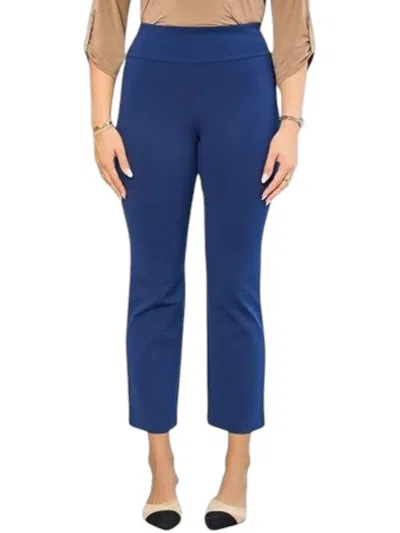 Dear Scarlett Magic High Waist Straight Leg Pants In Navy In Blue