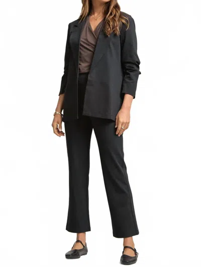 Dear Scarlett Magic Three-quarter Blazer & Pant Set In Black In Black