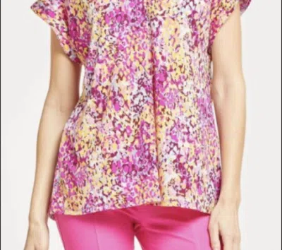 Dear Scarlett Magnificent Magenta Abstract Tee In Multi In Pink
