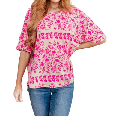 Dear Scarlett My Bae Boyfriend Top In Pink And Beige! In Multi