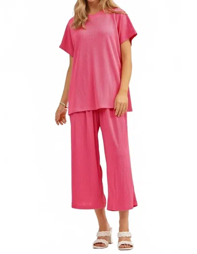 Dear Scarlett Palm Beach Travel Set In Pink Tulip