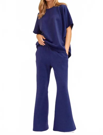 Dear Scarlett Paris Poncho Top In Navy In Blue