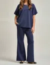 Dear Scarlett Paris Top & Pants Travel Set In Navy In Blue