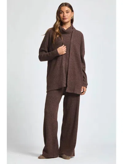 Dear Scarlett Sagebrush Serenity Lounge Set In Chocolate In Brown