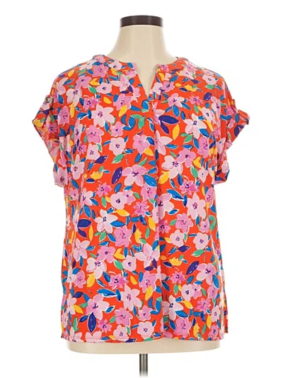 Dear Scarlett Short Sleeve Blouse In Multi