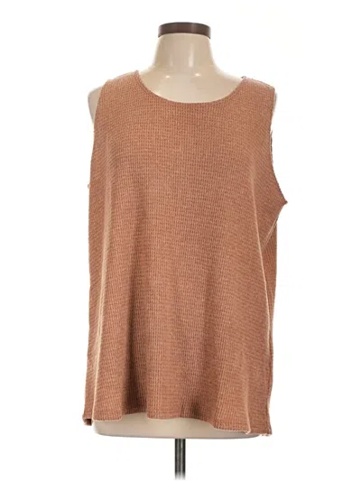 Dear Scarlett Sleeveless Top Brown Boatneck Tops