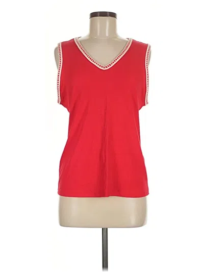 Pre-owned Dear Scarlett Sleeveless Top Red V-neck Tops