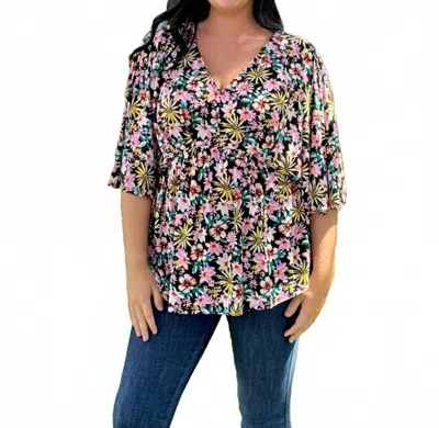 Dear Scarlett The Lizzy Dreamer Top In Black Multi