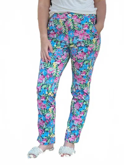 Dear Scarlett The Perfect Print Pant In Navy Multi