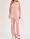 Dear Scarlett Tunic Top + Pant Set In Mauve In Pink