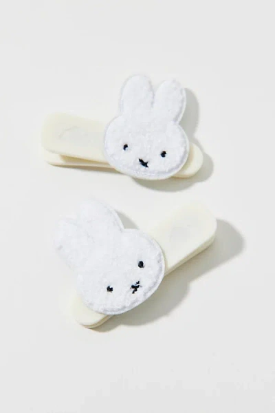 Dearcloud X Miffy Crease-free Hair Clip - Set Of 2 In Plush Miffy, Women's At Urban Outfitters