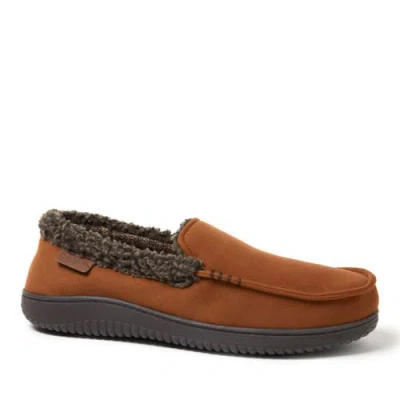 Dearfoams Alexander Microsuede Moccasin Slipper In Brown