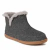 Dearfoams Mens Memory Foam Bootie Slippers In Gray