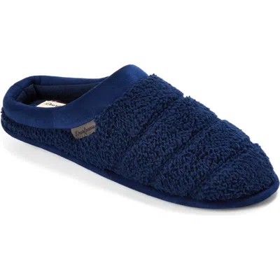 Dearfoams Asher Quilted Plaid Clog Slipper In Blue