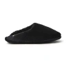 Dearfoams Bailey Scuff Womens Memory Foam Slip-on Slippers In Black