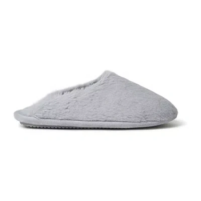 Dearfoams Bailey Scuff Womens Memory Foam Slip-on Slippers In Gray