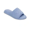 Dearfoams Beatrice Quilted Terry Womens Memory Foam Slip-on Slippers In Blue