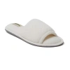 Dearfoams Beatrice Quilted Terry Womens Memory Foam Slip-on Slippers In White