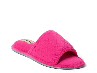 Dearfoams Beatrice Slide Slipper In Pink