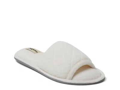 Dearfoams Beatrice Slide Slipper In White