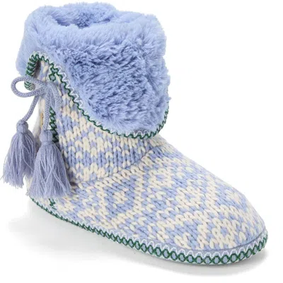 Dearfoams Becky Knit Bootie Slippers In Eventide