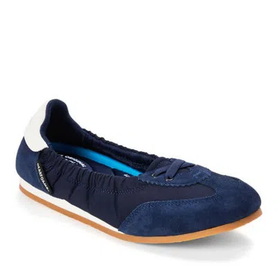 Dearfoams Benita Genuine Suede Sneakerina In Blue