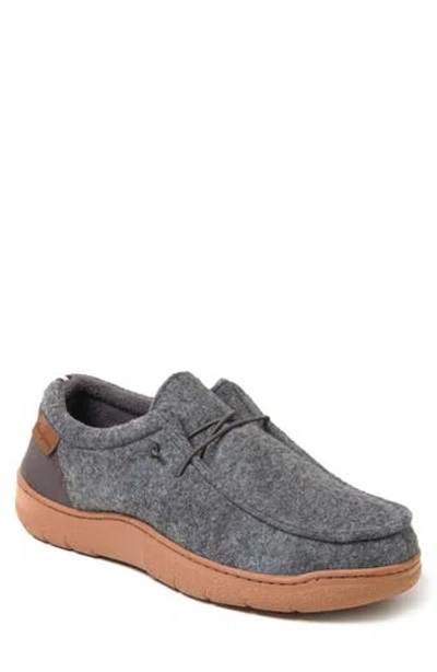 Dearfoams Mens Memory Foam Slip-on Slippers In Gray