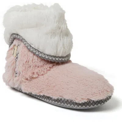 Dearfoams Beth Faux Fur Fold Down Fuzzy Bootie Slipper