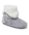 Dearfoams Beth Faux Fur Fold Down Fuzzy Bootie Slipper In Gray Frost