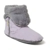 Dearfoams Beth Furry Womens Memory Foam Bootie Slippers In Purple