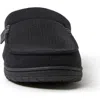 Dearfoams Mens Brendan Perforated Microsuede Moc Toe Clog In Black