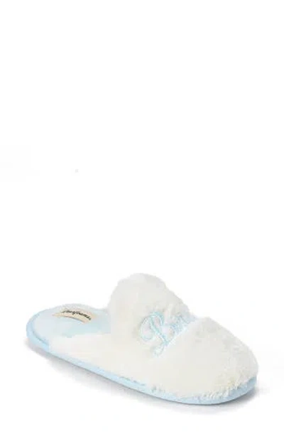 Dearfoams Bride Faux Fur Slipper In White