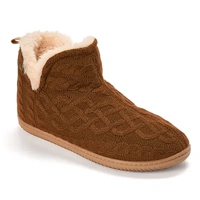 Dearfoams Brixen Bootie Mens Bootie Slippers In Brown