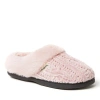 Dearfoams Claire Cable Knit Chenille Clog Slipper