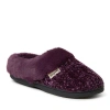 Dearfoams Claire Cable Knit Chenille Clog Slipper In Purple