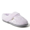 Dearfoams Claire Cable Knit Chenille Clog Slipper In Wisteria