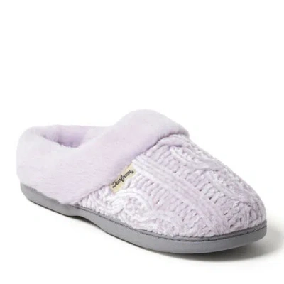 Dearfoams Claire Cable Knit Chenille Clog Slipper In Wisteria