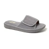 Dearfoams Collin Mens Memory Foam Slip-on Slippers In Gray