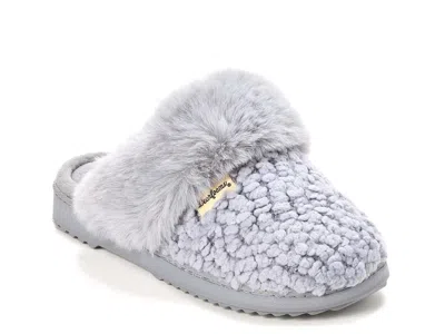 Dearfoams Womens Memory Foam Slip-on Slippers In Gray