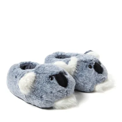 Dearfoams Cozyfoams Women's Overstuffed Animal Closed Back Slipper In Grey