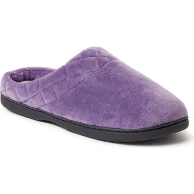 Dearfoams Darcy Quilted Cuff Velour Clog Slipper In Multi