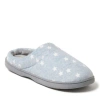 Dearfoams Darcy Quilted Cuff Velour Clog Slipper In Light Heather Grey