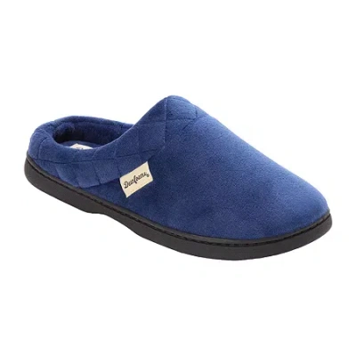 Dearfoams Darcy Velour Scuff Womens Memory Foam Clog Slippers In Blue