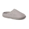 Dearfoams Darcy Velour Scuff Womens Memory Foam Clog Slippers In Gray