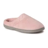Dearfoams Darcy Velour Scuff Womens Memory Foam Clog Slippers In Pink