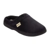 Dearfoams Darcy Velour Womens Memory Foam Clog Slippers In Black