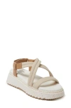 Dearfoams Women's Daylen Adjustable Strap Platform Sandal In Beige