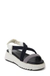 Dearfoams Women's Daylen Adjustable Strap Platform Sandal In Black