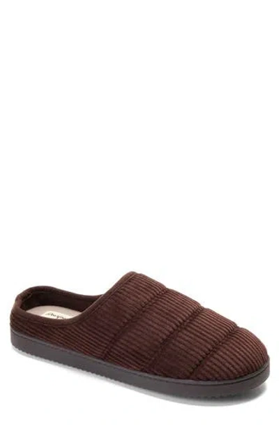Dearfoams Declan Quilted Slipper In Brown